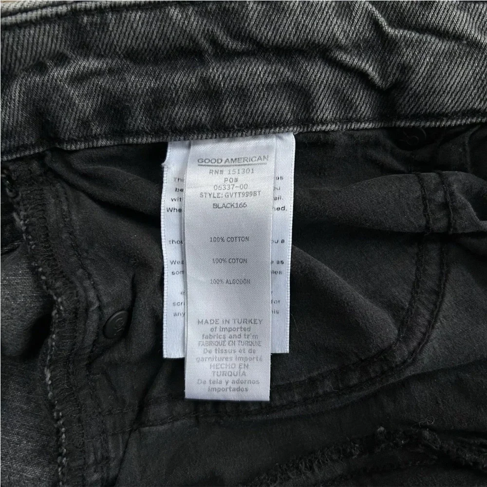 Good American Good Vintage Two Tone Jeans Womens Size 6/28 Gray Black Stone Wash - Picture 4 of 11